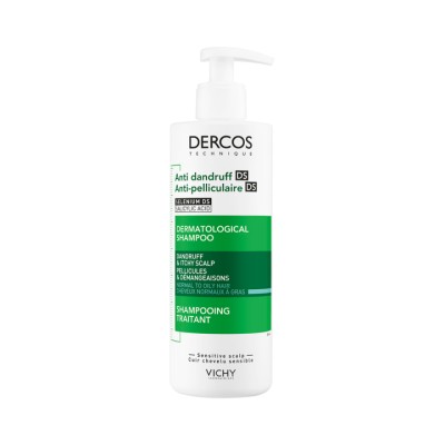 Vichy Dercos Technique интенсивный шампунь-уход против перхоти для нормальных и жирных волос 390 мл 1 шт