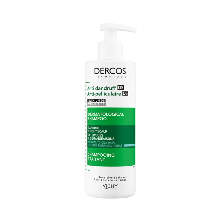 Vichy Dercos Technique интенсивный шампунь-уход против перхоти для нормальных и жирных волос 390 мл 1 шт