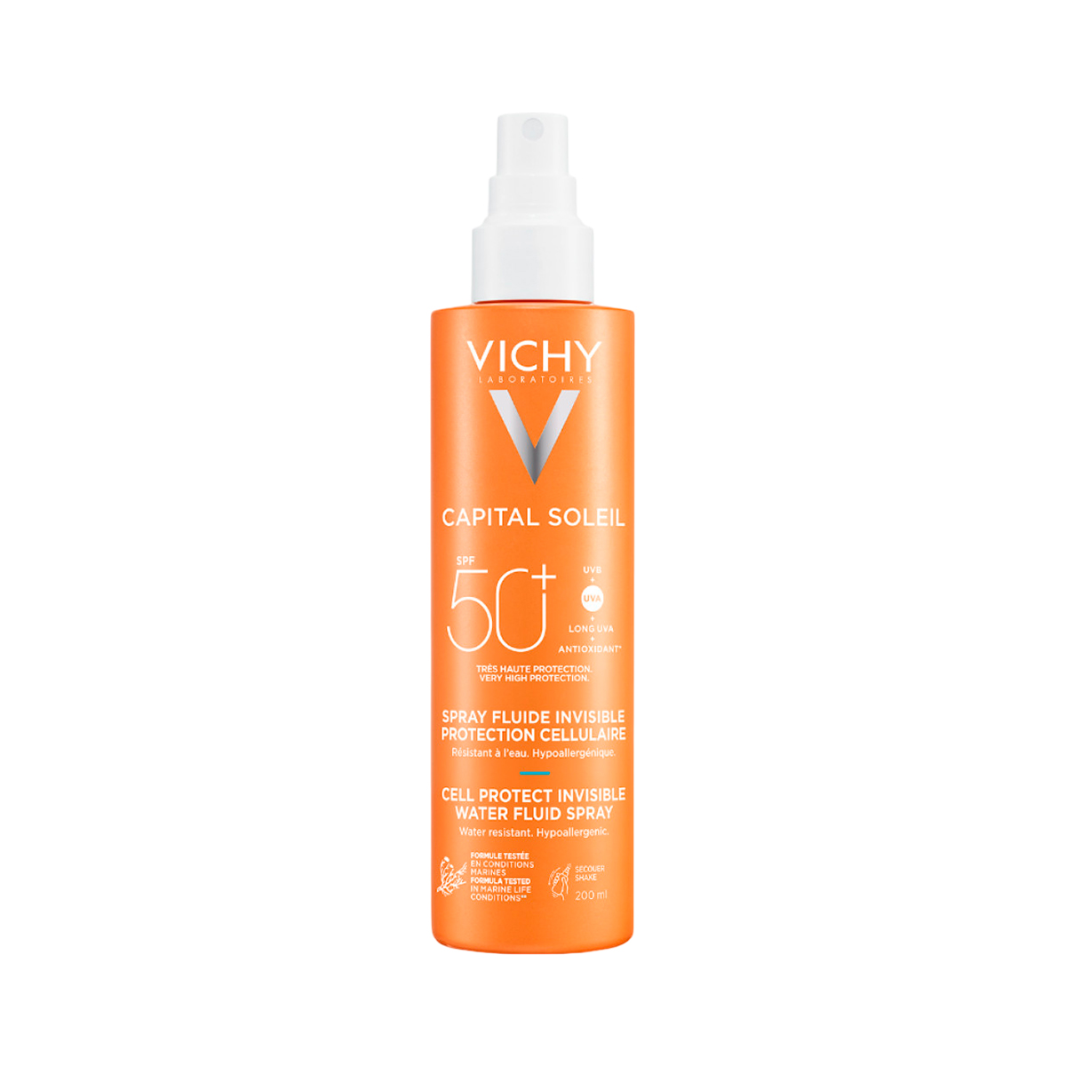 Vichy Capital Soleil Cell Protect легкий солнцезащитный спрей-флюид SPF 50+ 200 мл 1 шт