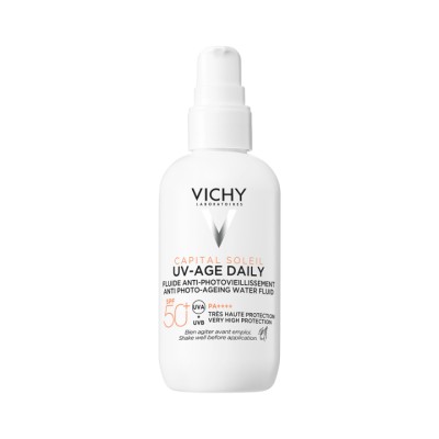 Vichy Capital Soleil UV-Age Daily SPF 50+ невесомый солнцезащитный флюид для лица против признаков фотостарения 80 мл 1 шт