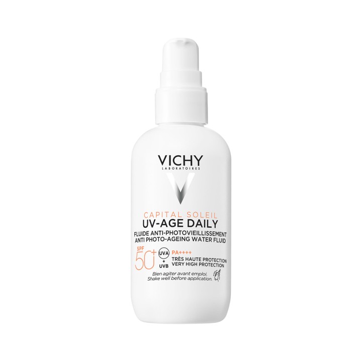 Vichy Capital Soleil UV-Age Daily SPF 50+ невесомый солнцезащитный флюид для лица против признаков фотостарения 80 мл 1 шт