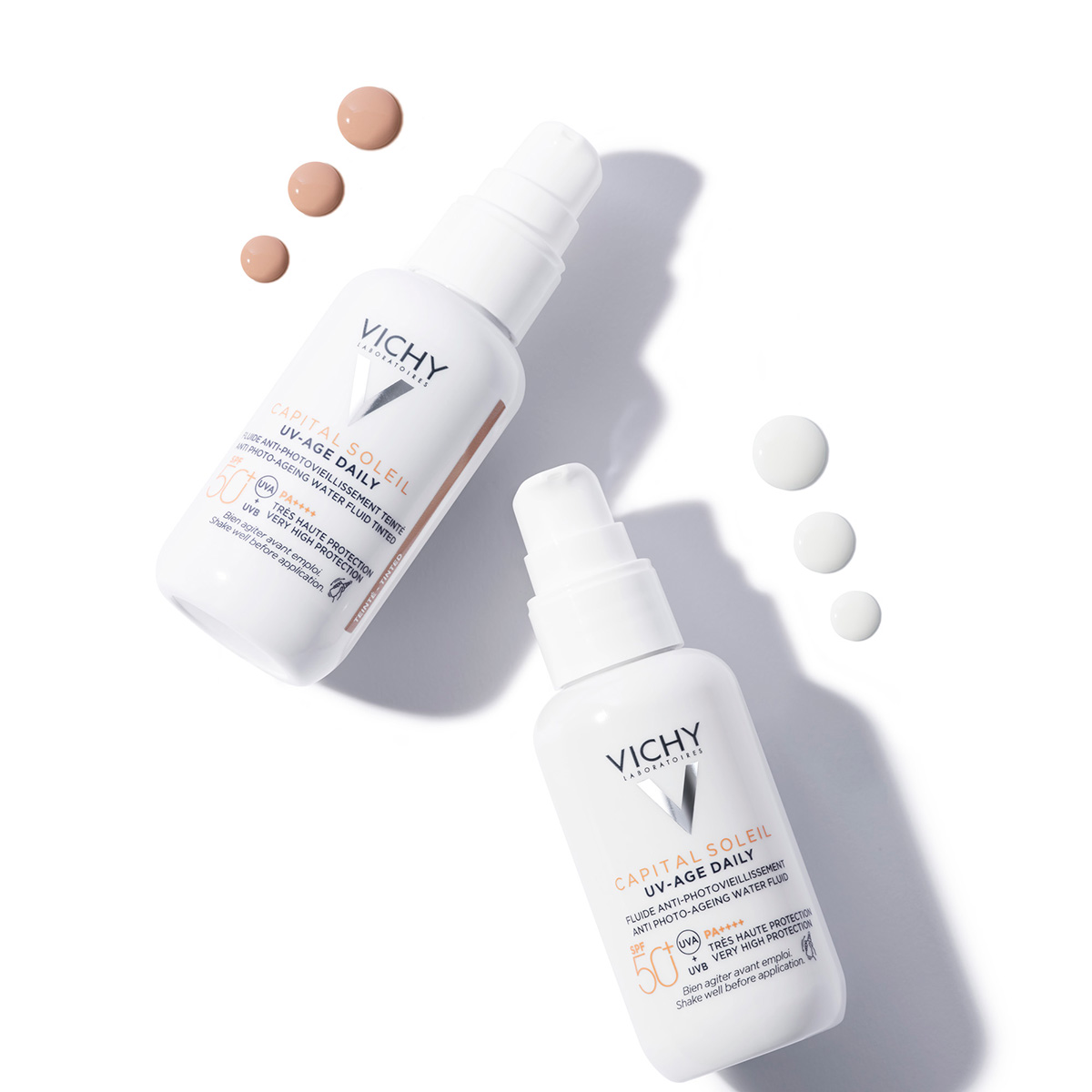 Vichy Capital Soleil UV-Age Daily SPF 50+ невесомый тонирующий солнцезащитный флюид для лица против признаков фотостарения 40 мл 1 шт
