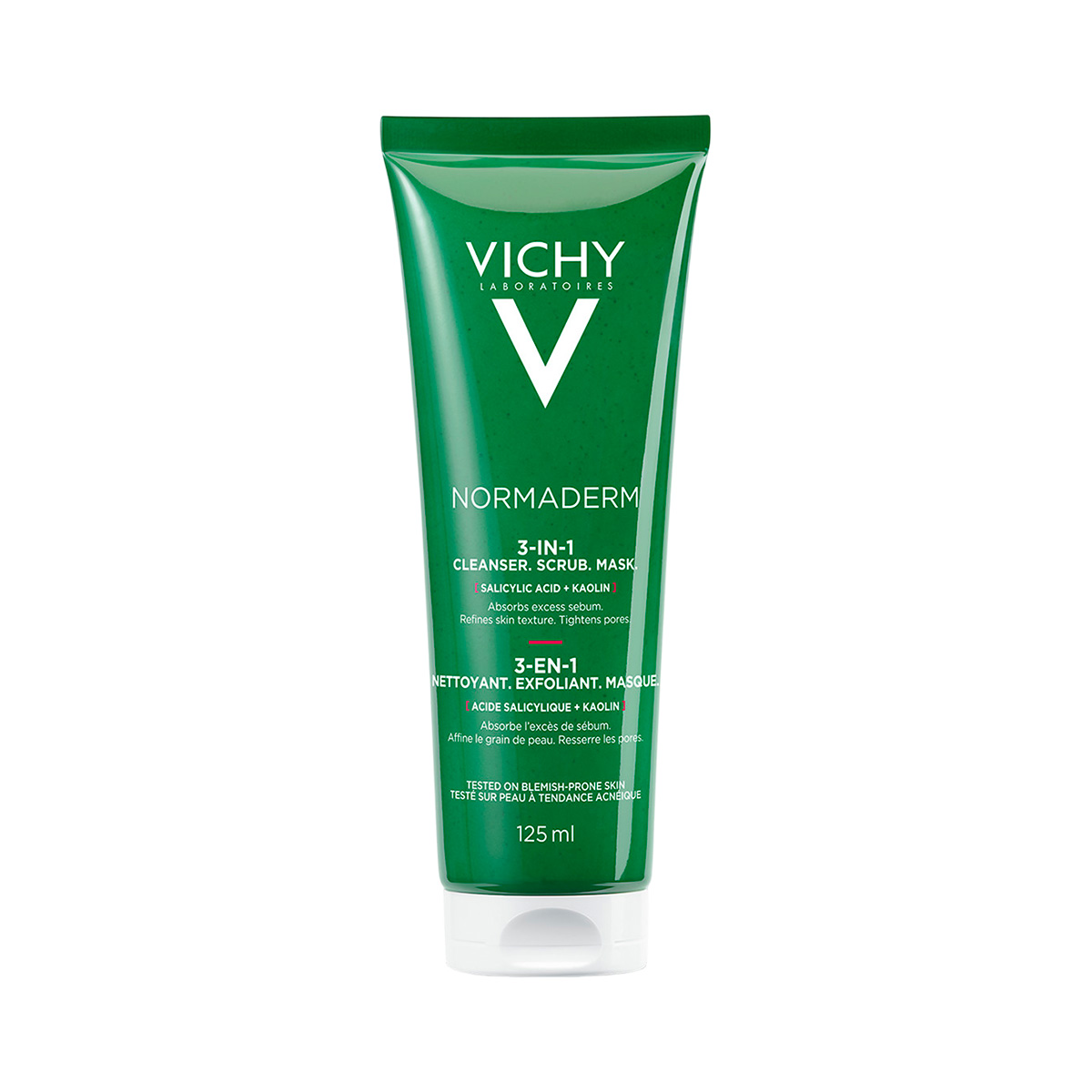 Vichy Normaderm Три-Актив Глубокое очищение 3 в 1 скраб + гель для умывания + маска 125 мл 1 шт