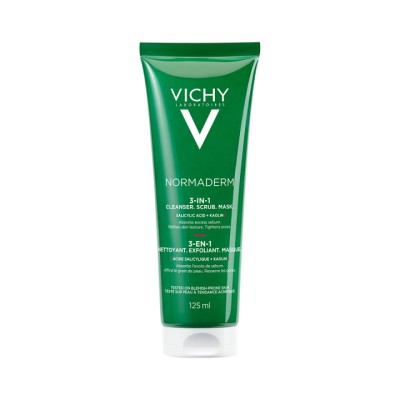 Vichy Normaderm Три-Актив Глубокое очищение 3 в 1 скраб + гель для умывания + маска 125 мл 1 шт