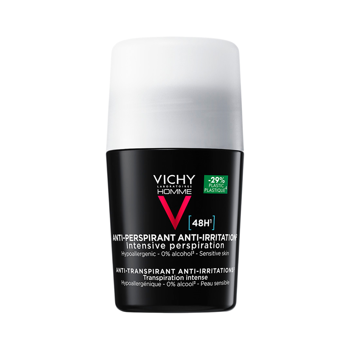 Vichy Homme 48 ч мужской шариковый дезодорант-антиперспирант для чувствительной кожи 50 мл 1 шт