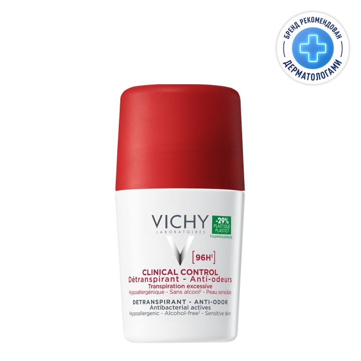 Vichy Clinical Control 96 ч шариковый дезодорант-антиперспирант 50 мл 1 шт