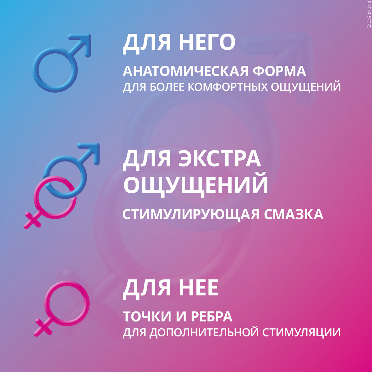 Contex You&Me Orgasmic презервативы из натурального латекса со стимулирующей смазкой 12 шт