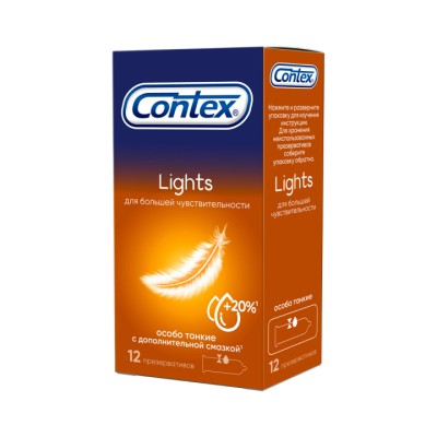 Contex Lights презервативы из натурального латекса особо тонкие 12 шт