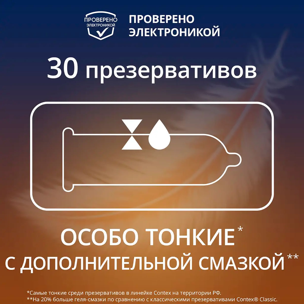 Contex Lights презервативы из натурального латекса особо тонкие 30 шт