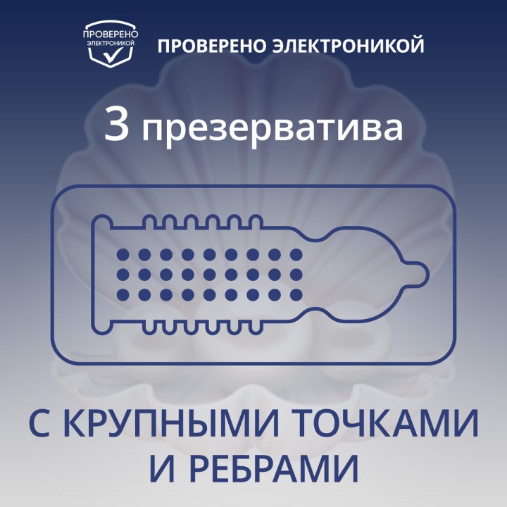 Contex Extra Sensation презервативы из натурального латекса с крупными точками и ребрами 3 шт