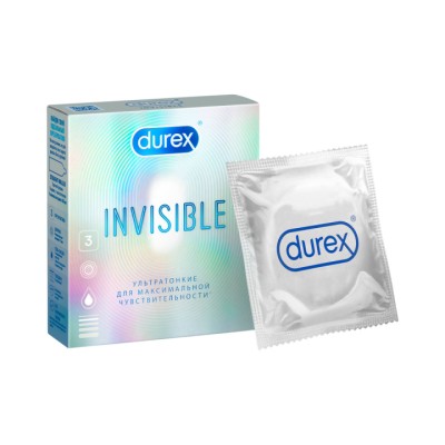 Durex Invisible презервативы из натурального латекса ультратонкие 3 шт