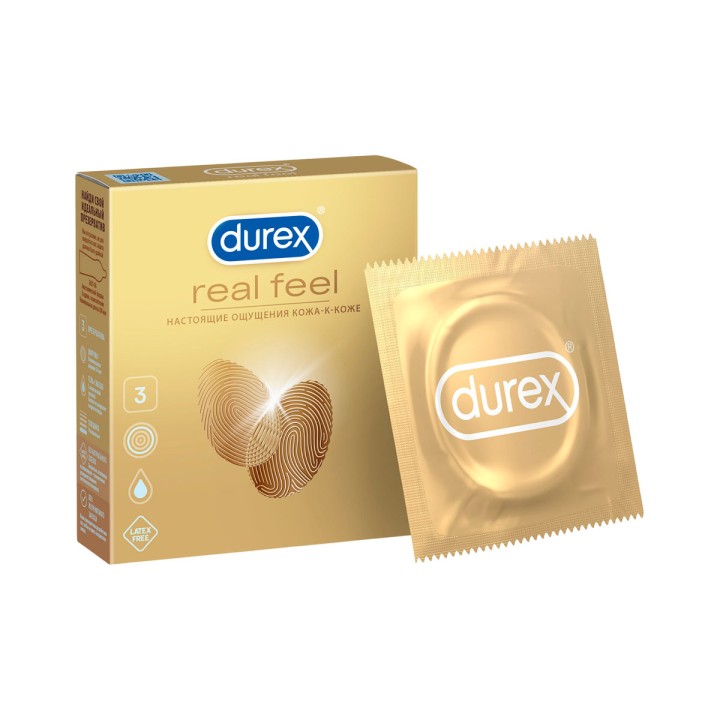 Durex Real Feel презервативы из синтетического латекса 3 шт