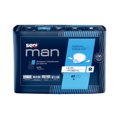 Seni Man Normal Level 2 вкладыши специальные для мужчин 15 шт