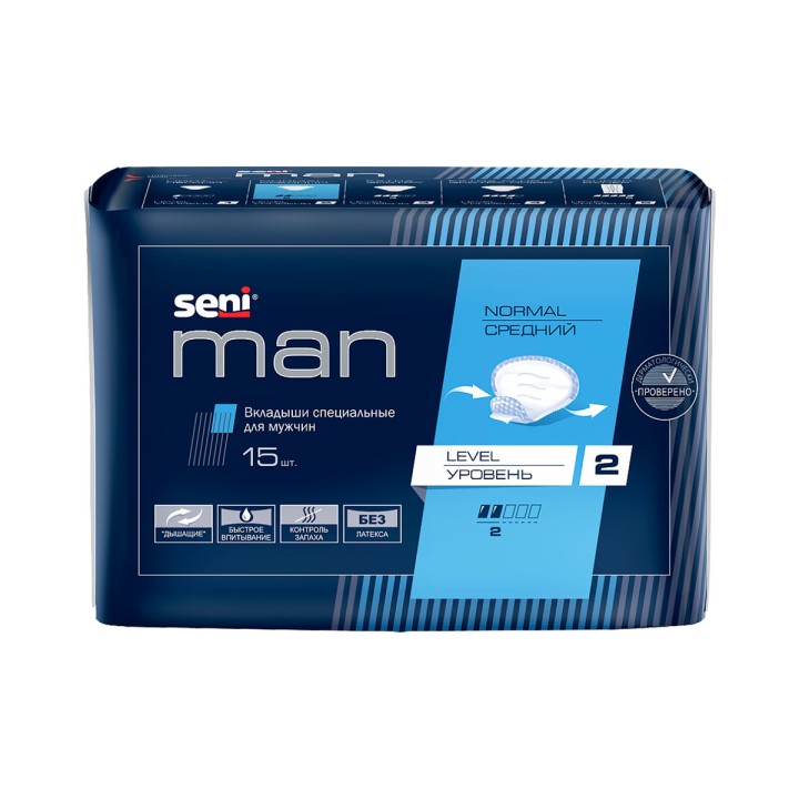 Seni Man Normal Level 2 вкладыши специальные для мужчин 15 шт