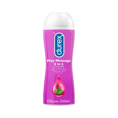 Durex Play Massage 2 in 1 интимный гель-смазка с алоэ вера 200 мл флакон 1 шт