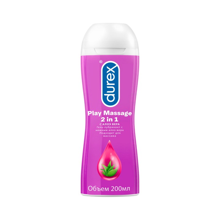 Durex Play Massage 2 in 1 интимный гель-смазка с алоэ вера 200 мл флакон 1 шт