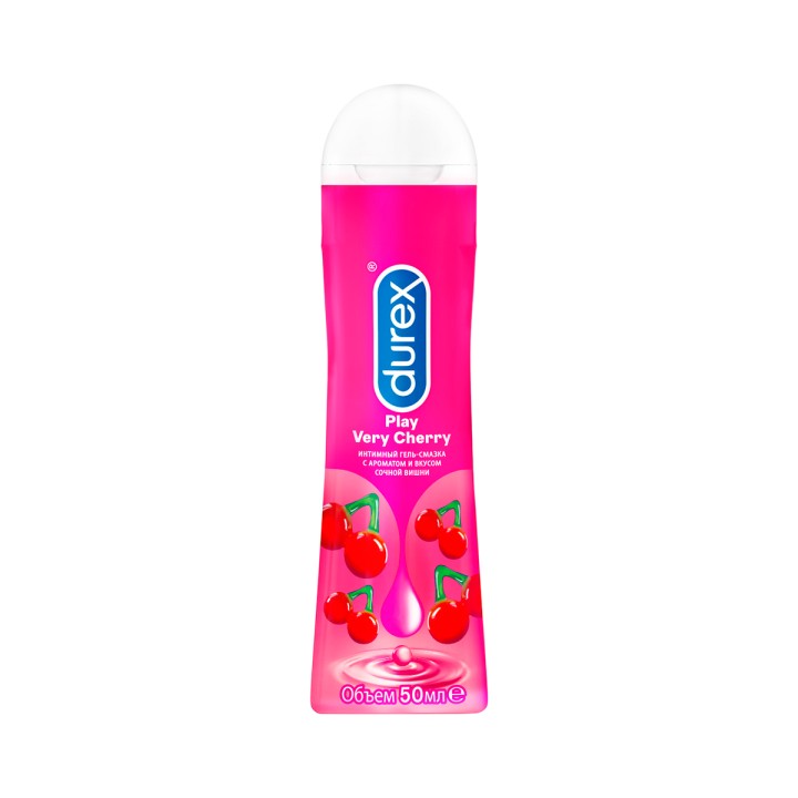 Durex Play Very Cherry интимный гель-смазка с ароматом и вкусом сочной вишни 50 мл флакон 1 шт
