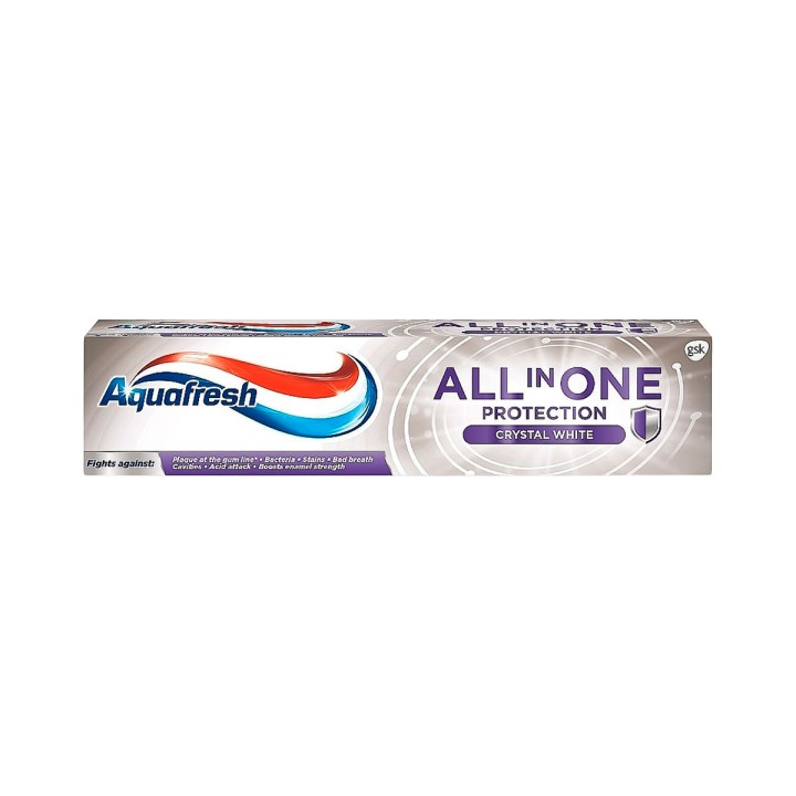 Aquafresh All-in-One Protection Crystal White зубная паста 100 мл туба 1 шт