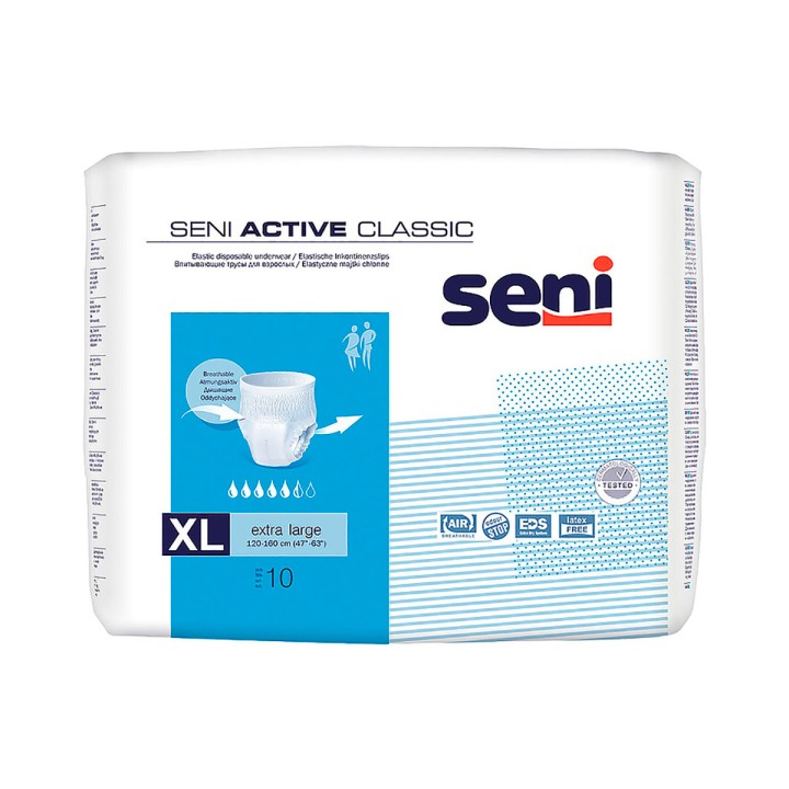 Seni Active Classic трусы впитывающие для взрослых размер XL 10 шт