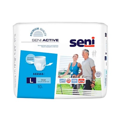 Seni Active трусики впитывающие для взрослых страдающих недержанием размер L 10 шт