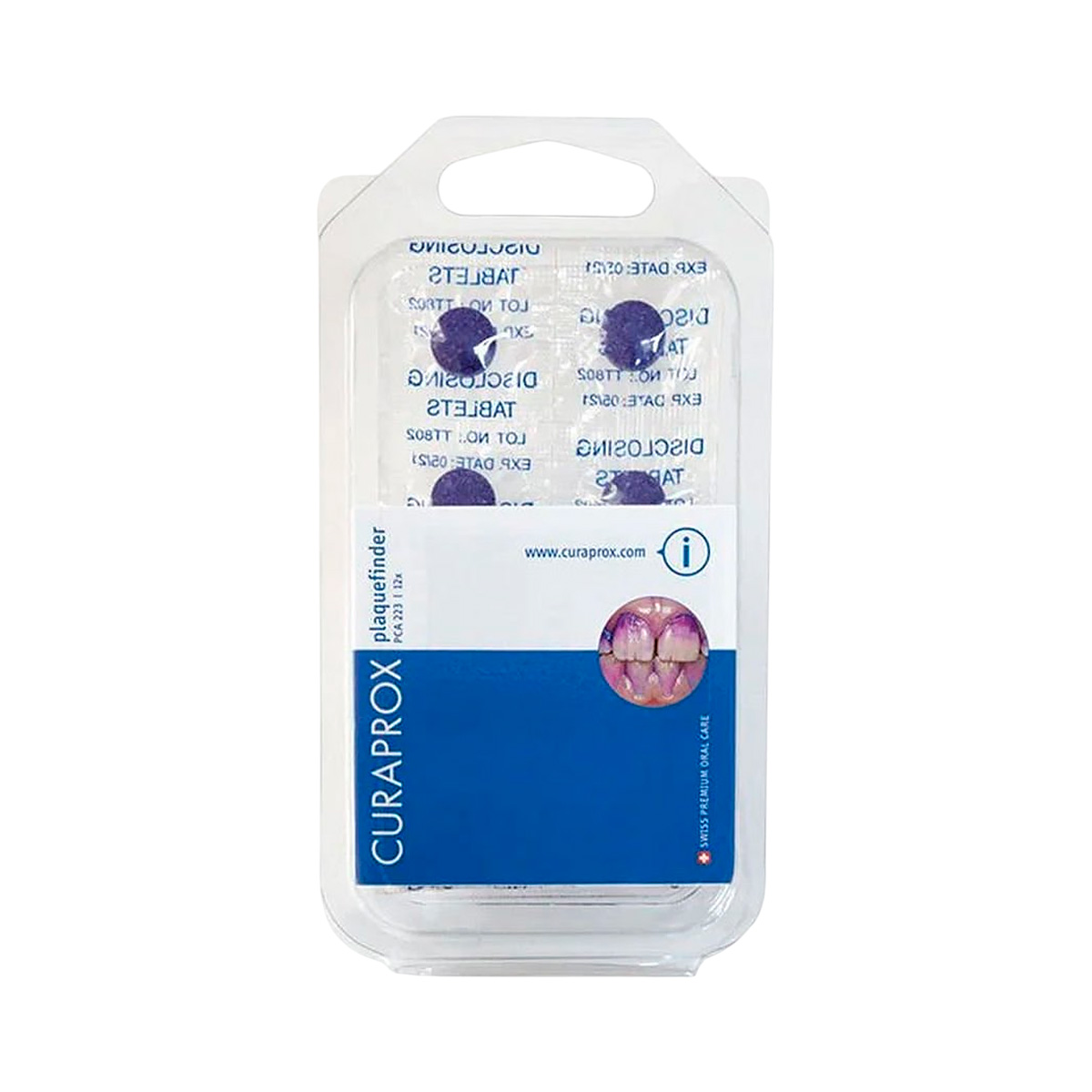 Curaprox PCA 223 таблетки для индикации зубного налета 12 шт