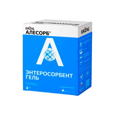 Алесорб Энтеросорбент Гель Эрциг без ароматизатора 10 г саше-пакеты 20 шт Erzig
