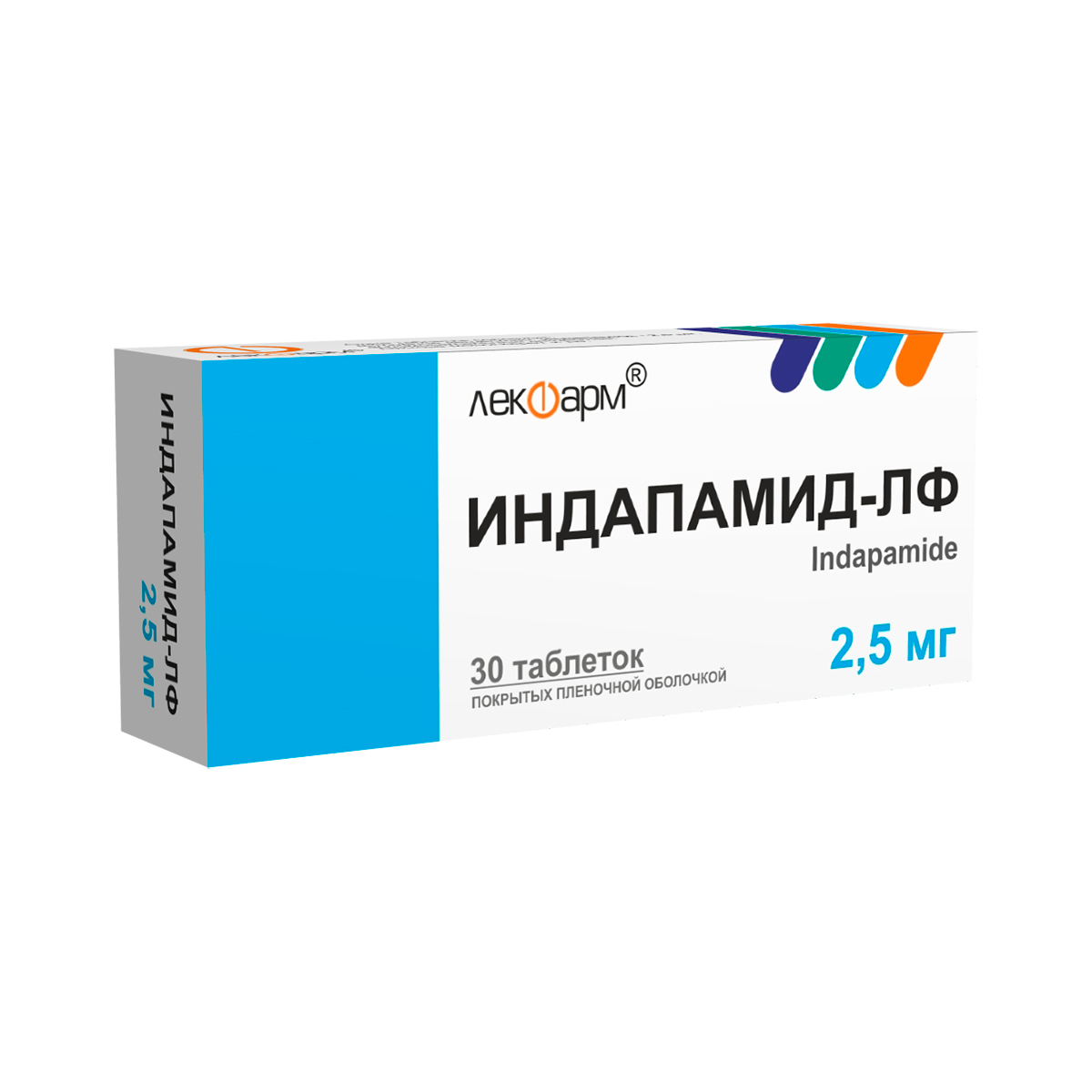 Индапамид-ЛФ 2,5 мг таблетки покрытые пленочной оболочкой 30 шт