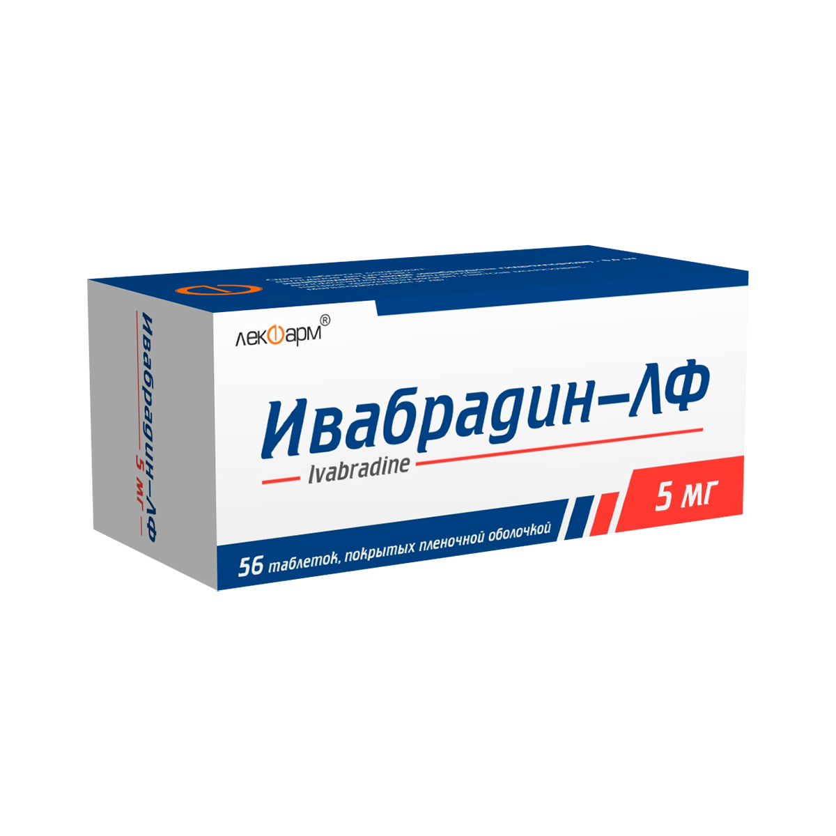 Ивабрадин-ЛФ 5 мг таблетки покрытые пленочной оболочкой 56 шт