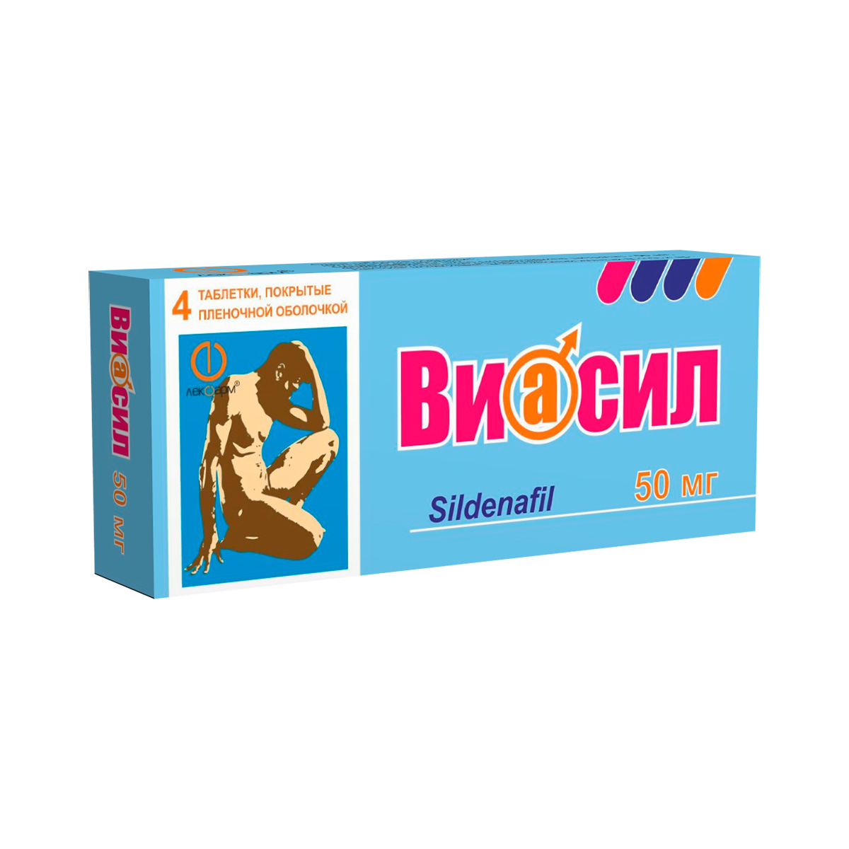 Виасил 50 мг таблетки покрытые пленочной оболочкой 4 шт