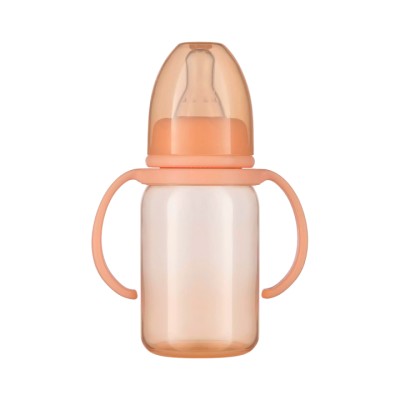 Пома бутылочка с ручками арт. 7910 с силиконовой молочной соской (средний поток) от 4 месяцев 140 мл 1 шт