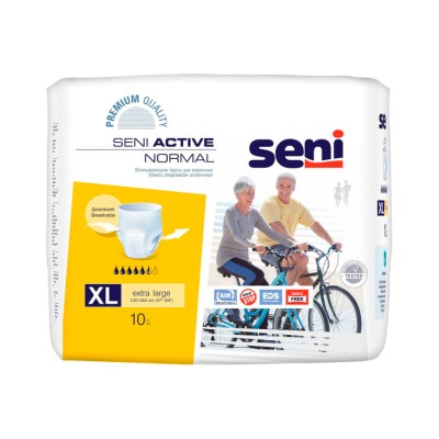 Seni Active Normal трусики впитывающие для взрослых страдающих недержанием размер XL 10 шт