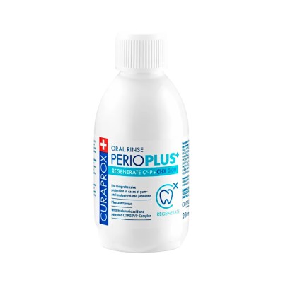 Curaprox Perio Plus Regenerate CHX 0,09 % и гиалуроновая кислота ополаскиватель для полости рта 200 мл флакон 1 шт