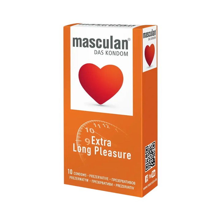 Masculan Extra Long Pleasure презервативы из натурального латекса продлевающие 10 шт