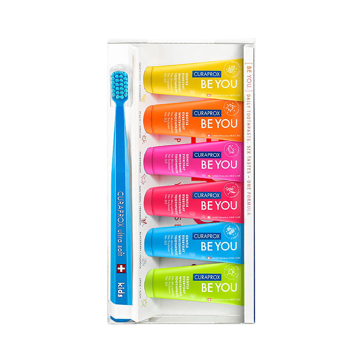 Curaprox Be You Set Kids зубная паста 10 мл туба 6 шт + зубная щетка детская 1 шт