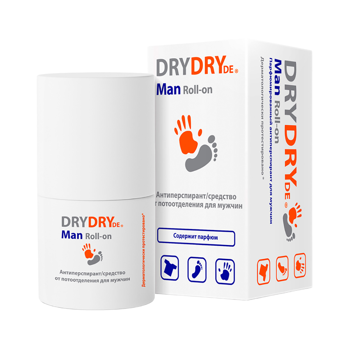 DryDry de Man парфюмированный антиперспирант от потоотделения для мужчин 50 мл 1 шт