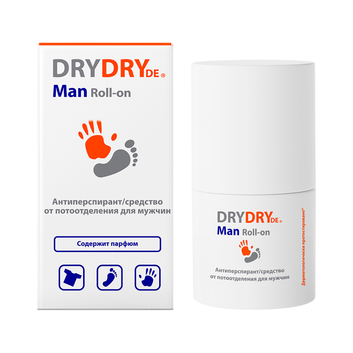 DryDry de Man парфюмированный антиперспирант от потоотделения для мужчин 50 мл 1 шт
