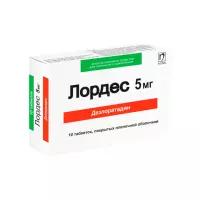 Лордес 5 мг таблетки покрытые пленочной оболочкой 10 шт