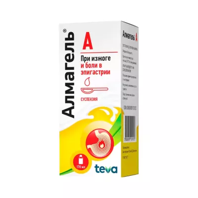 Алмагель А суспензия для приема внутрь 170 мл флакон 1 шт