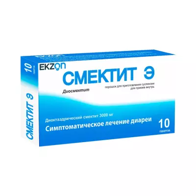 Смектит Э 3 г порошок для приготовления суспензии для приема внутрь 3,76 г пакет 10 шт