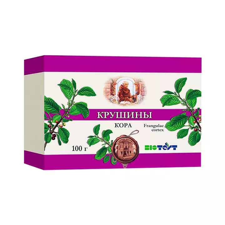 Крушины кора сырье измельченное 100 г пачка 1 шт