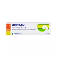 Синафлан 0,025 % мазь для наружного применения 15 г туба 1 шт