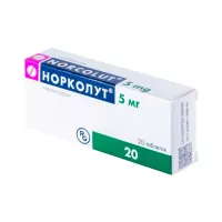 Норколут 5 мг таблетки 20 шт
