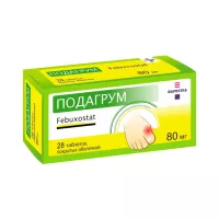 Подагрум 80 мг таблетки покрытые оболочкой 28 шт