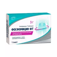 Фосфомицин ФТ 3 г порошок для приготовления раствора для приема внутрь пакет 1 шт