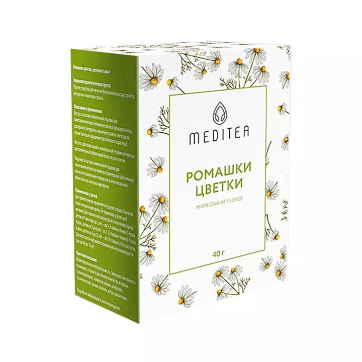 Ромашки цветки сырье цельное 40 г пачка 1 шт