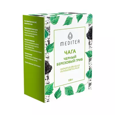 Чага (черный березовый гриб) сырье измельченное 120 г пачка 1 шт