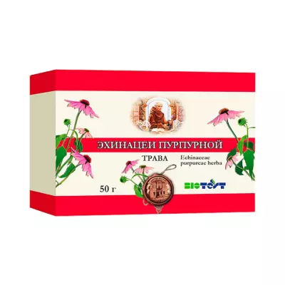 Эхинацеи пурпурной трава сырье измельченное 50 г пачка 1 шт