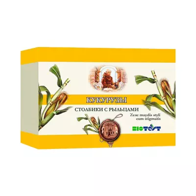 Кукурузы столбики с рыльцами сырье измельченное 40 г пачка 1 шт
