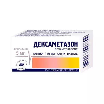 Дексаметазон 1 мг/мл капли глазные 5 мл флакон-капельница 1 шт