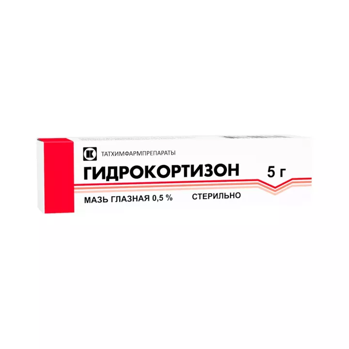 Гидрокортизон 5 мг/г мазь глазная 5 г туба 1 шт
